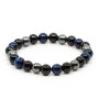 Bracelet Œil De Tigre Bleu Hématite Obsidienne Pierre Naturelle