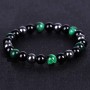 Bracciale Occhio di Tigre Pietra Naturale di Ossidiana Ematite Verde