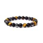 Armband Tiger Auge Obsidianischen Naturstein Lithotherapie