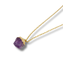 Collana d'oro con pietra di ametista