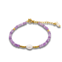 Bracelet Doré avec Améthyste et Perles d’Eau Douce