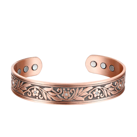Bracelet Magnétique Cuivre Feuille