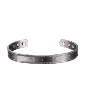 Bracelet Magnétique Cuivre Croix Gris