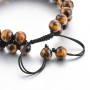 Armband Tiger Auge Geflochten Onyx Mat Geflecht-Lithotherapie