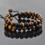 Armband Tiger Auge Geflochten Onyx Mat Geflecht-Lithotherapie