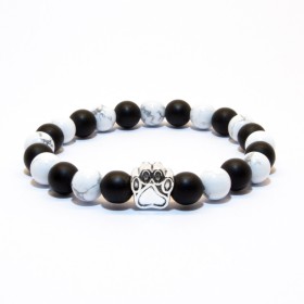 Armband Patte Howlite Onyx