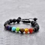 Bracelet 7 Chakras Pierre De Lave Lithothérapie Naturelle