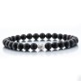 Armband Duo Howlite Onyx 6 mm Lithotherapie