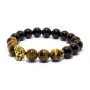 Bracelet lion Onyx œil de tigre lithothérapie