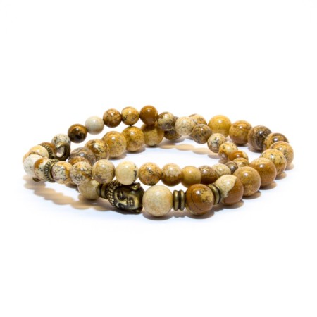 Armband Jaspe Duo Vintage aus Naturstein