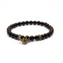 Bracelet Agate Noire Duo Pierre Naturelle