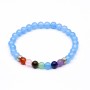 Bracelet Bleu 7 Chakras 6 mm