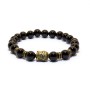 Bracelet Agate Noire Duo Pierre Naturelle