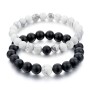 Armband Duo Howlite Onyx 8 mm
